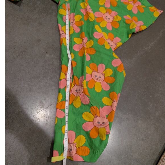 Modcloth x Marisol Muro Retro Style Floral 70s Pants Size 3X Flower Cats 60s - Picture 10 of 11